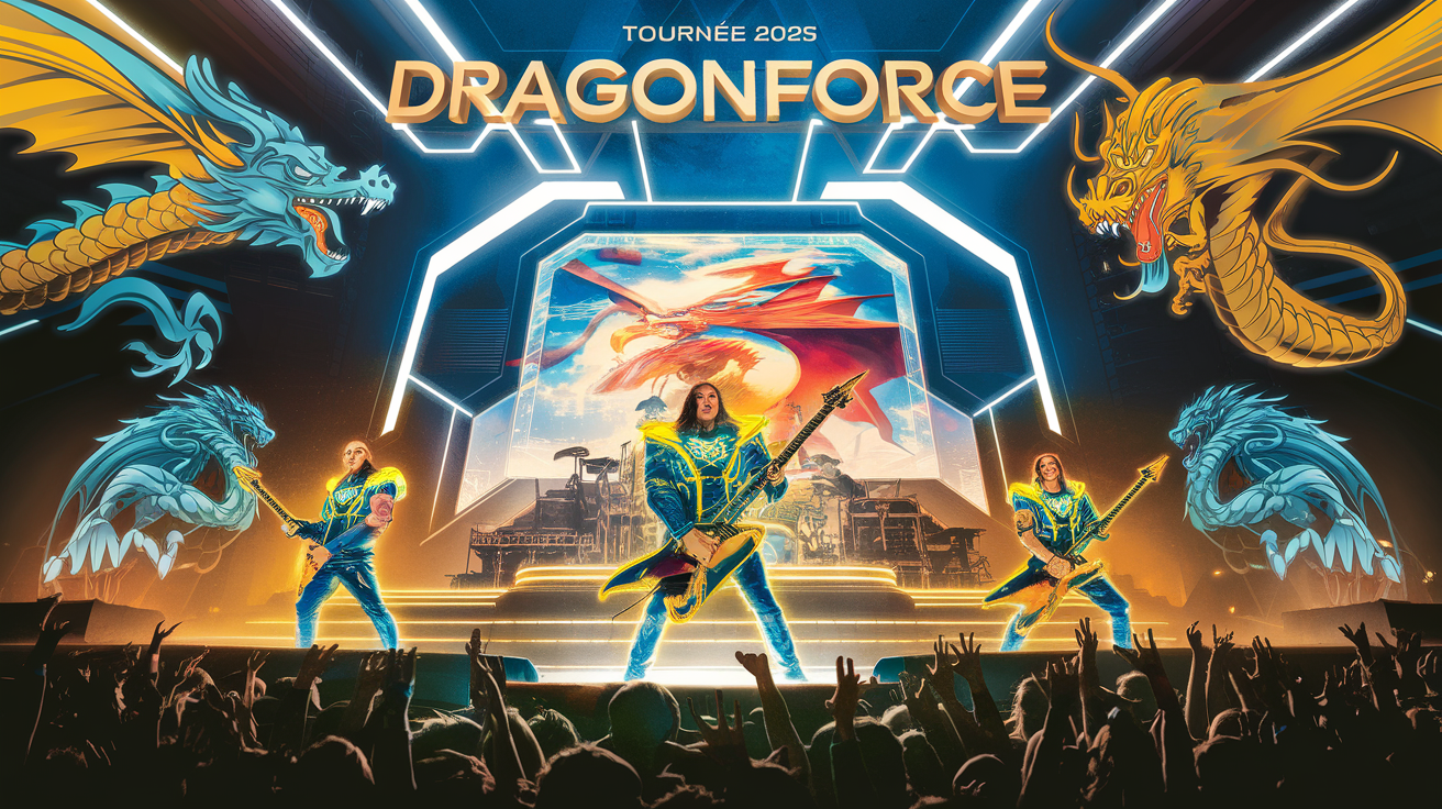 Affiche officielle tournée DragonForce 2025