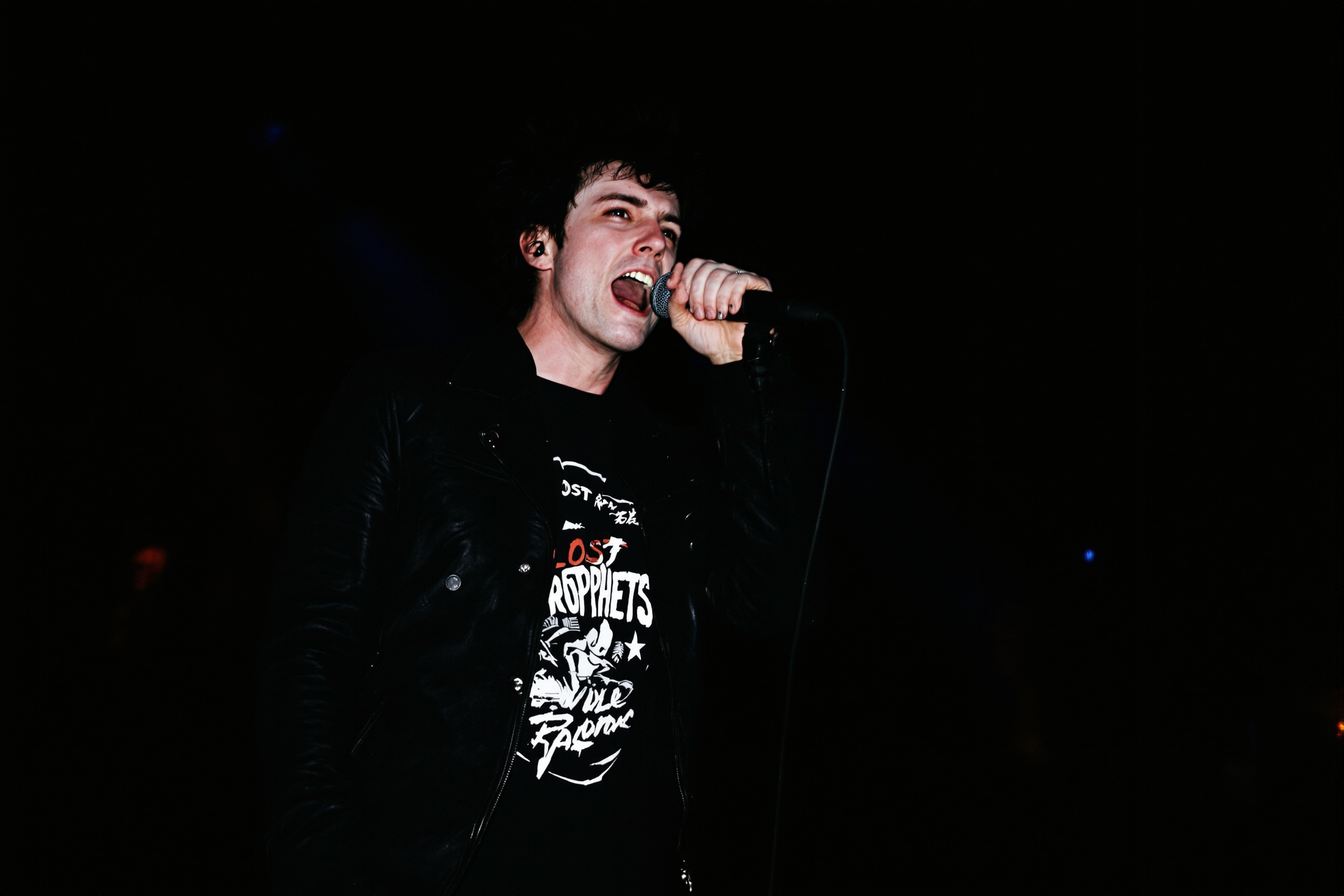 Ian Watkins, chanteur des Lostprophets, lors d'un concert avant sa chute