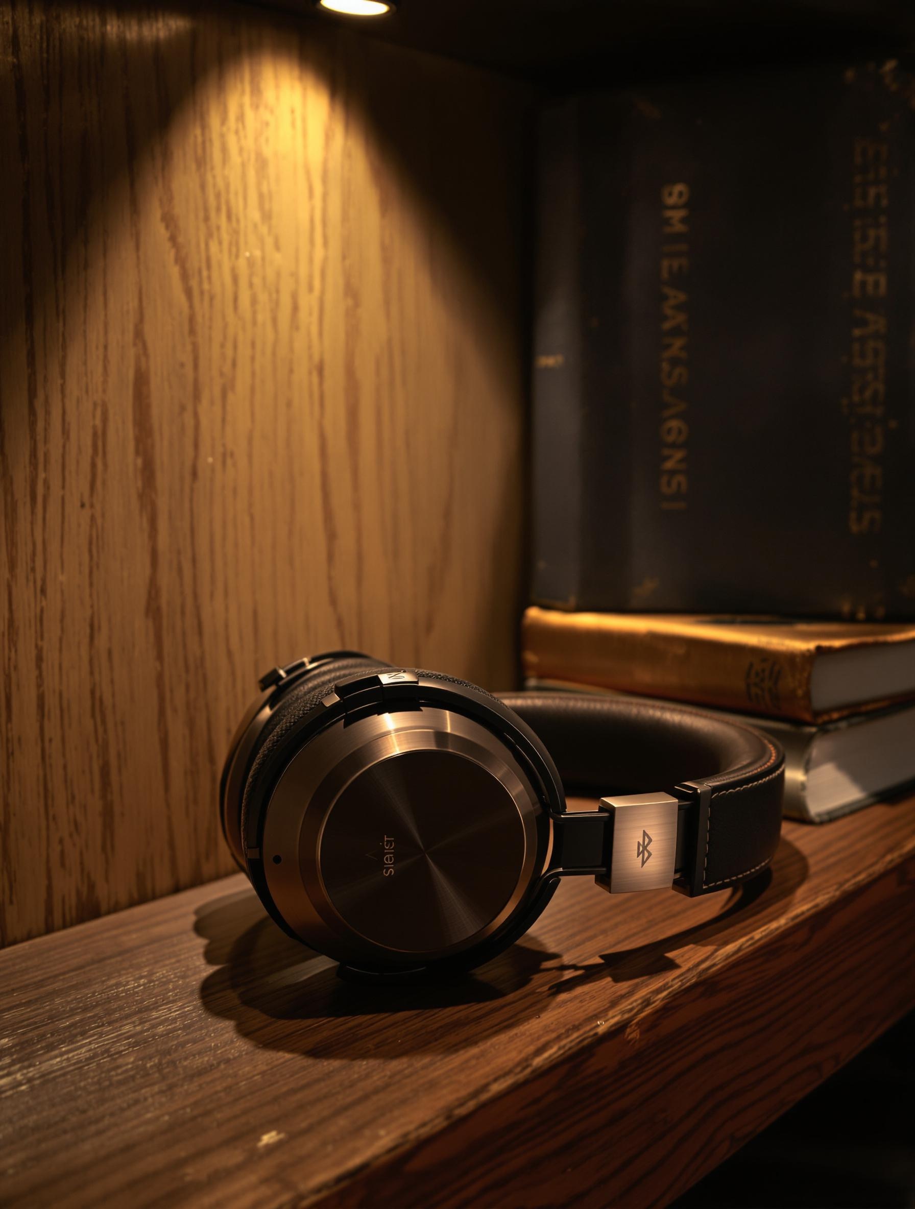 Casque audiophile Bluetooth avec finition bois et cuir