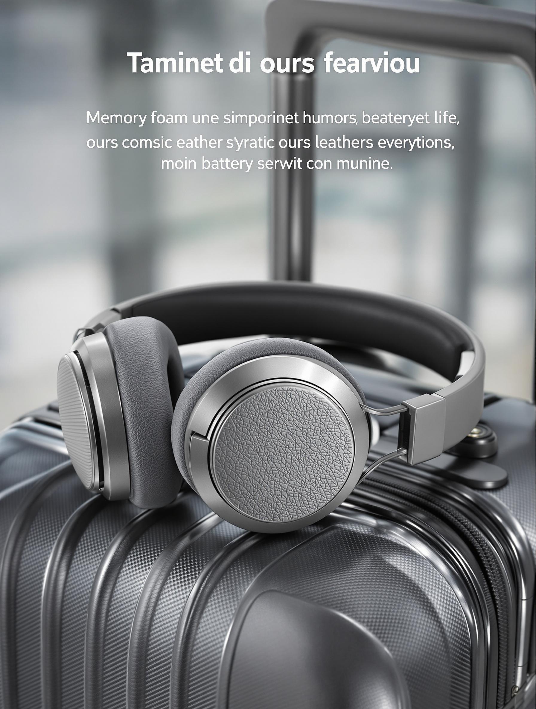 Casque Bluetooth pour long courrier avec coussinets à mémoire de forme