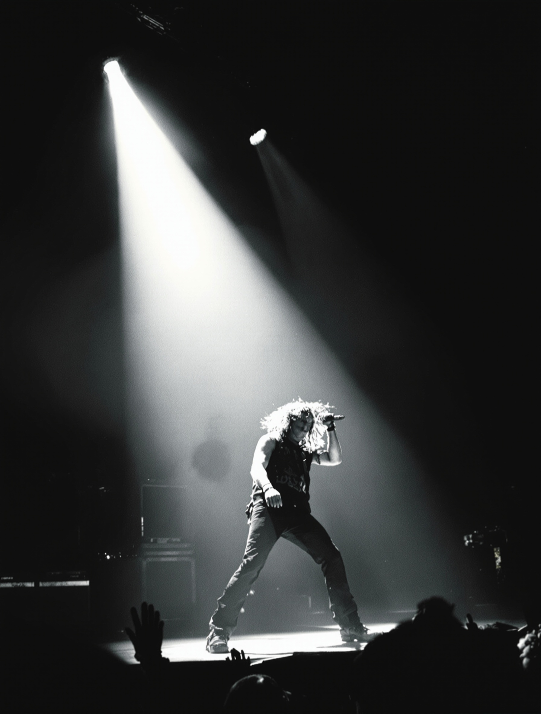 Chris Cornell sur scène avec Soundgarden dans les années 90 – intensité grunge brute