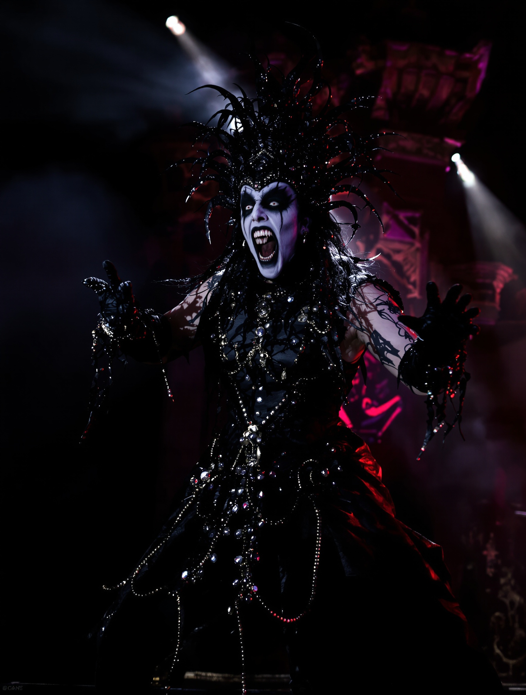 Dani Filth sur scène énergie théâtrale