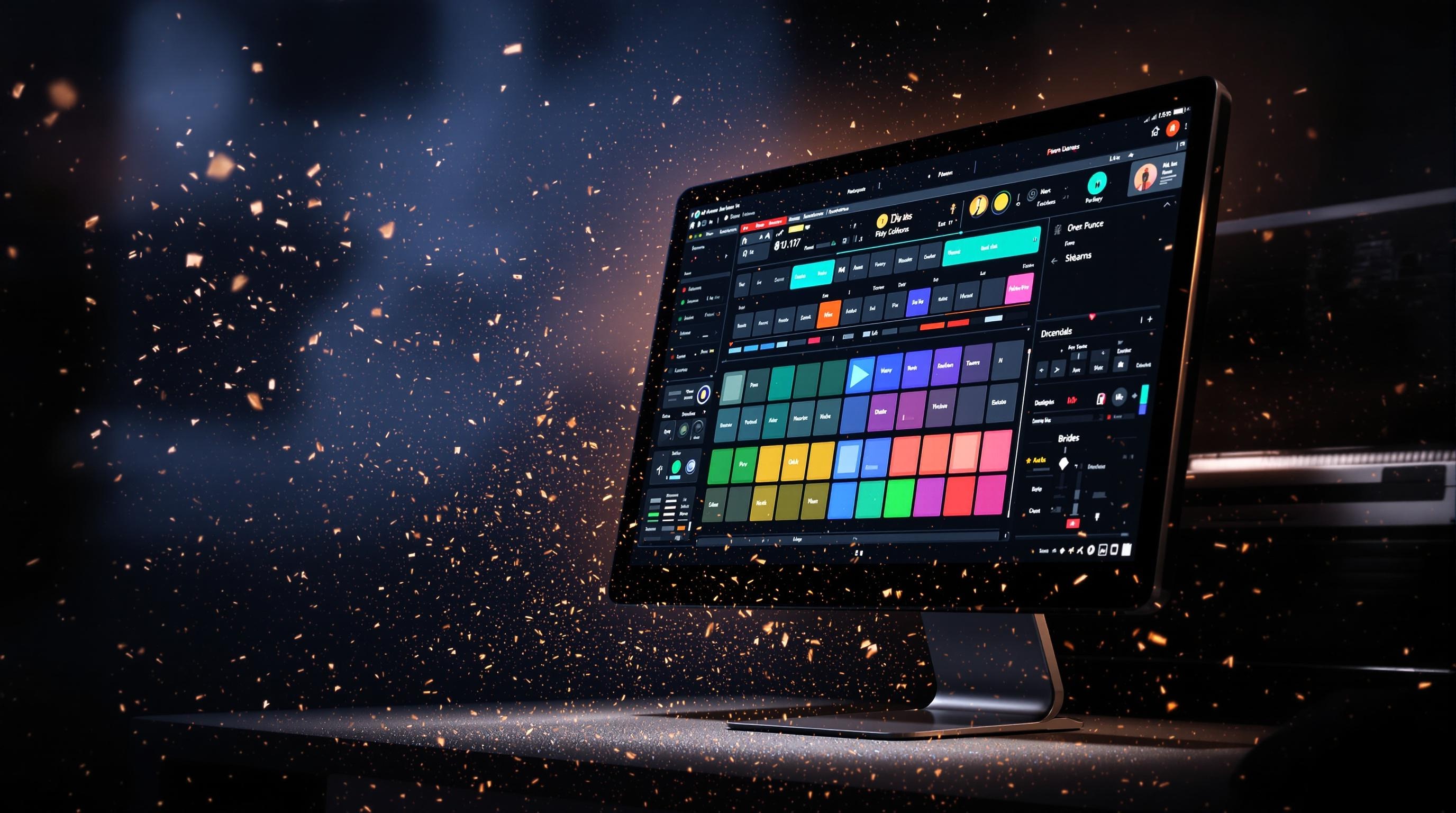 Interface moderne d'une boîte à rythmes en ligne