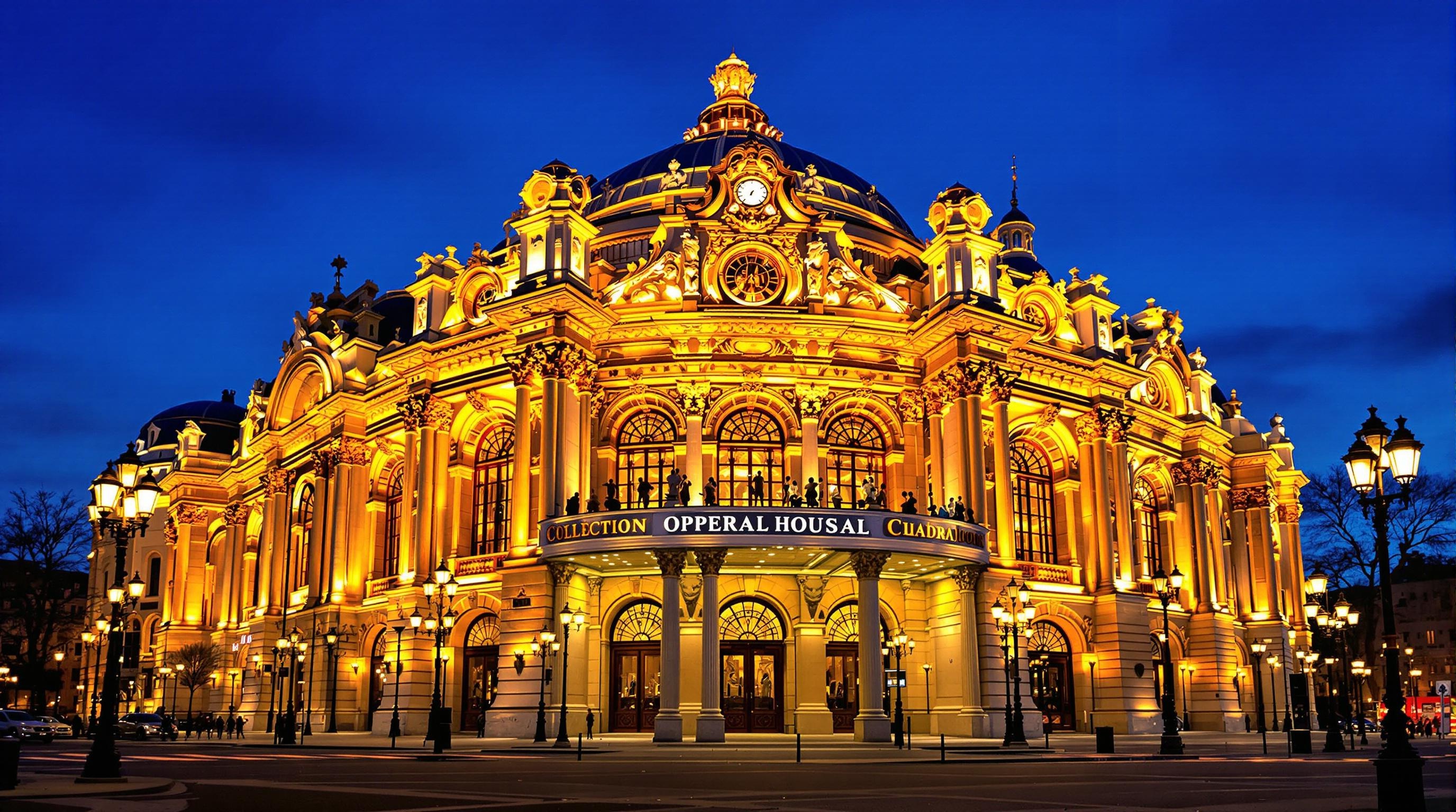 Façade de l’Opéra de Paris, haut lieu de la musique classique française.