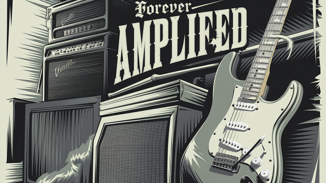 Visuel stylisé de Forever Amplified, sludge et stoner par Corrosion of Conformity
