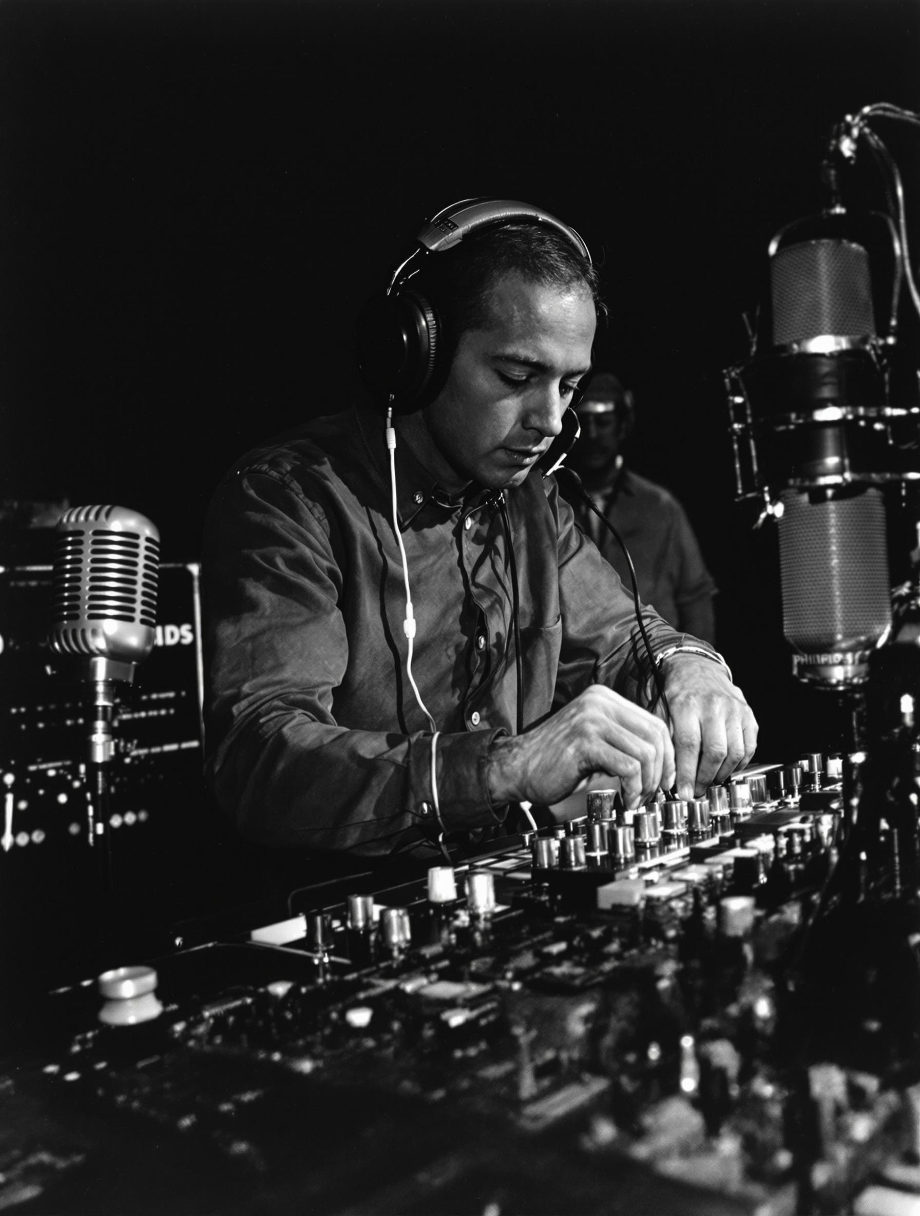 Gérard Berliner en studio chez Philips dans les années 80
