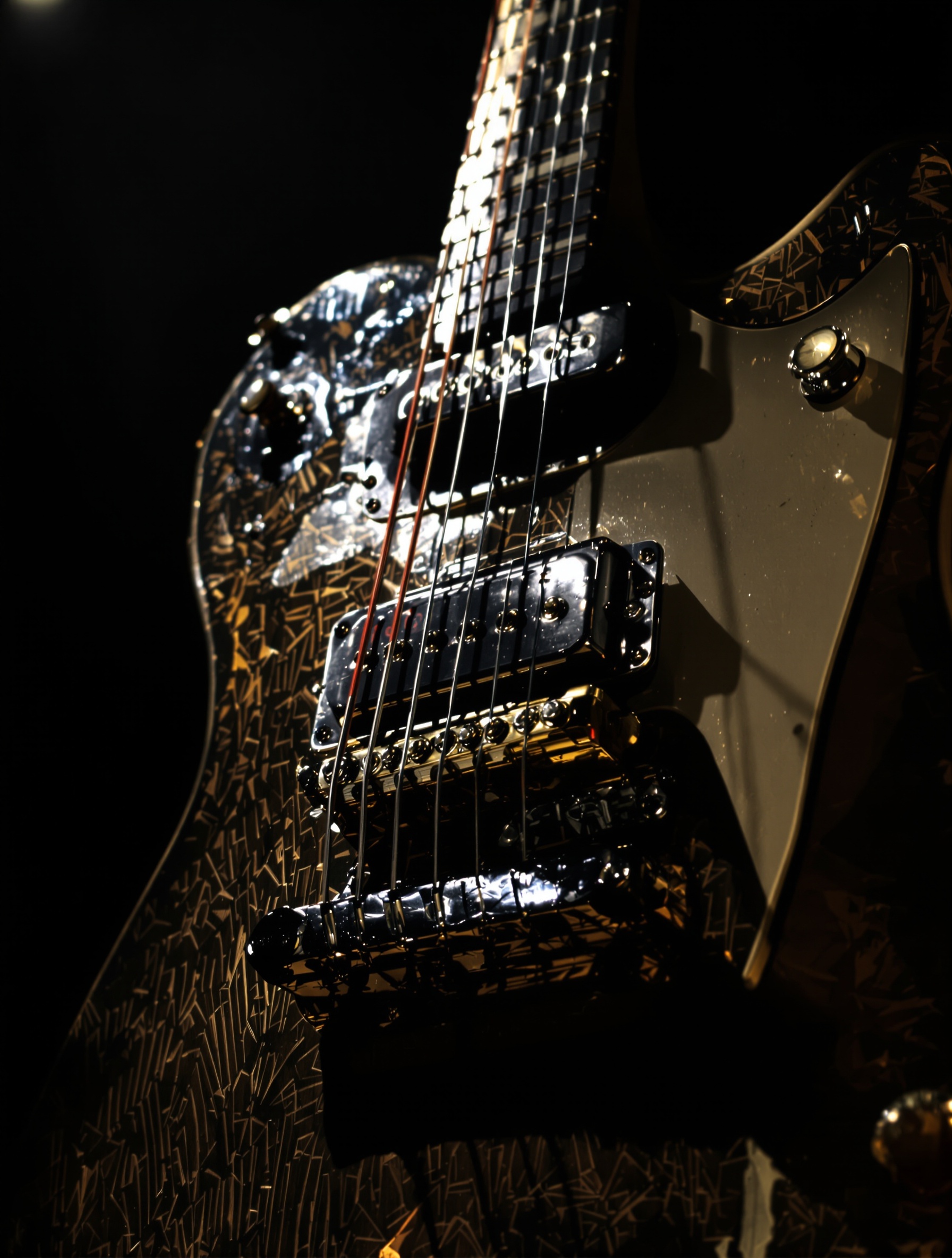 Gretsch Jet Firebird The Beast Malcolm Young close up wraparound bridge