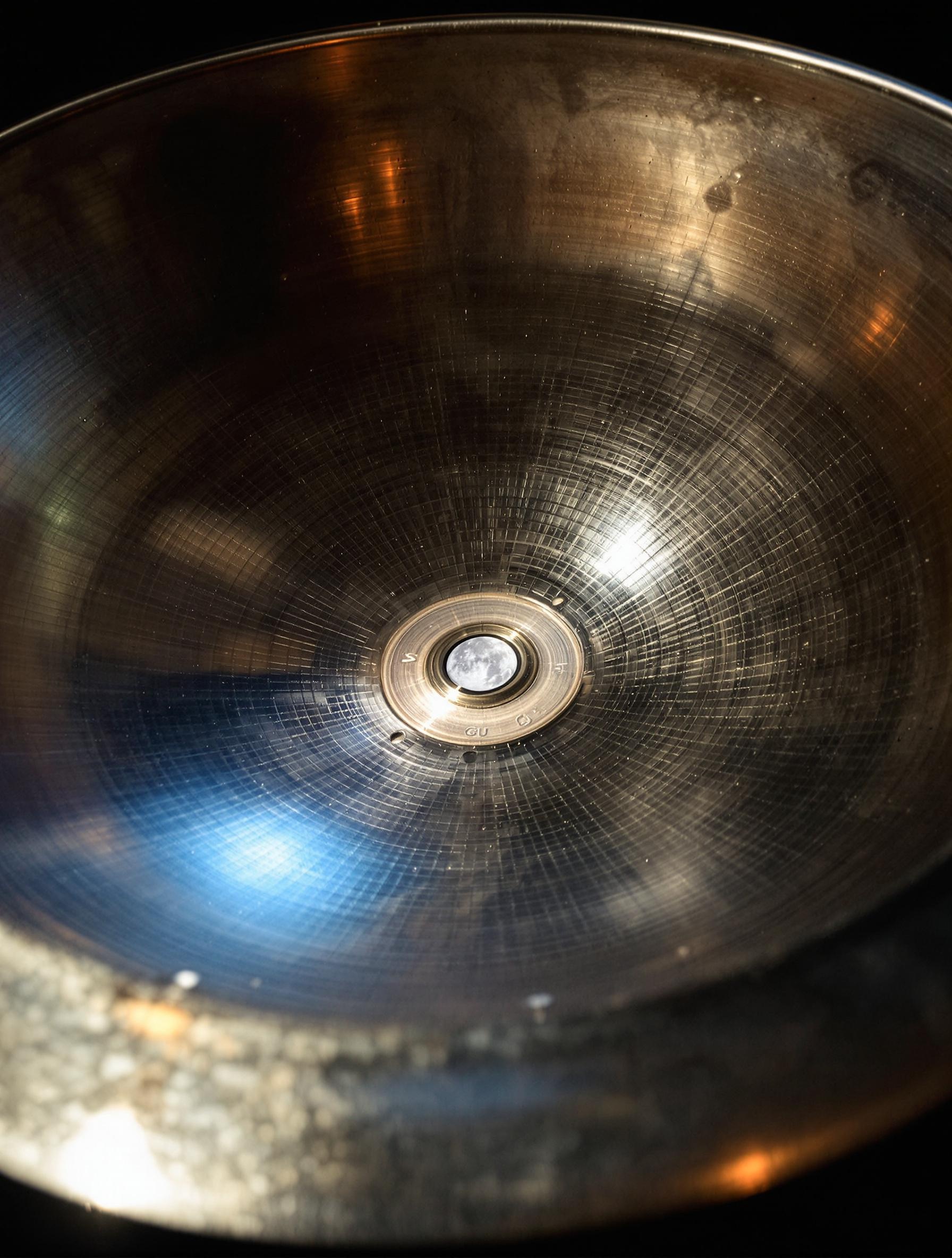 Gros plan d’un handpan montrant Ding, tonefields et Gu