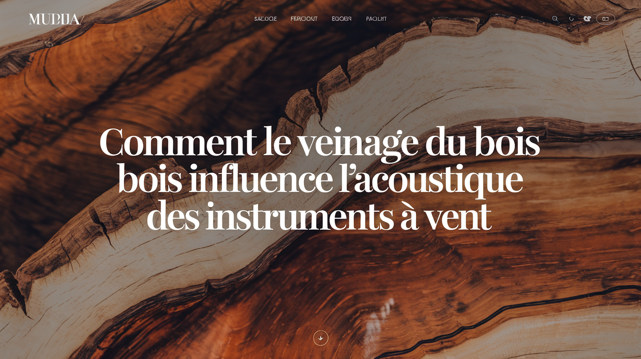 Veines de bois utilisées pour fabriquer des instruments à vent. Ces motifs naturels orchestrent la propagation des ondes acoustiques et signent chaque timbre.