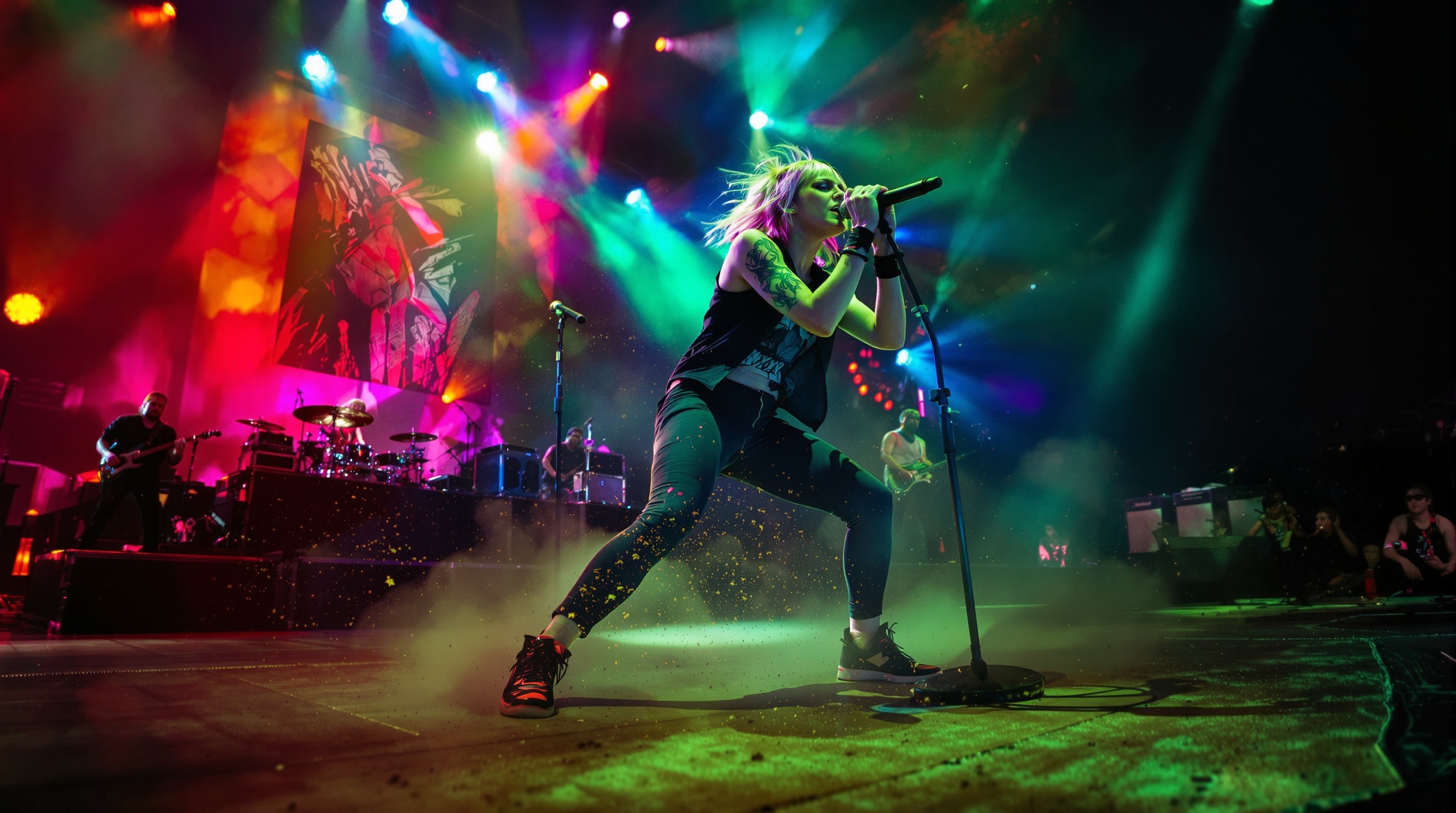 Hayley Williams live énergie poussière bois Paramore