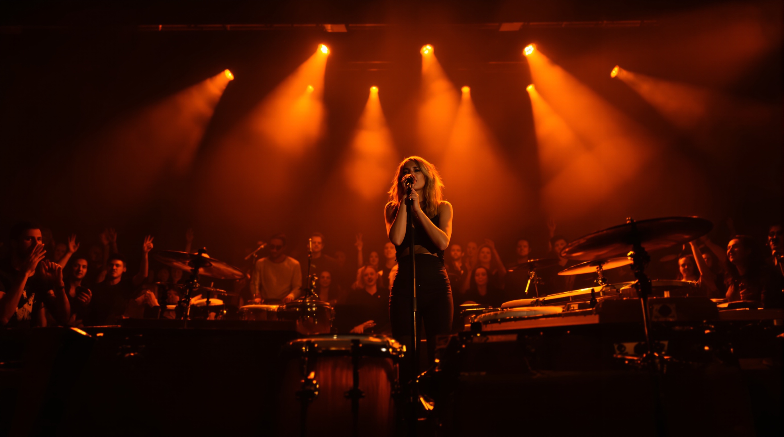 Hayley Williams live connexion public instruments bois peau tendue