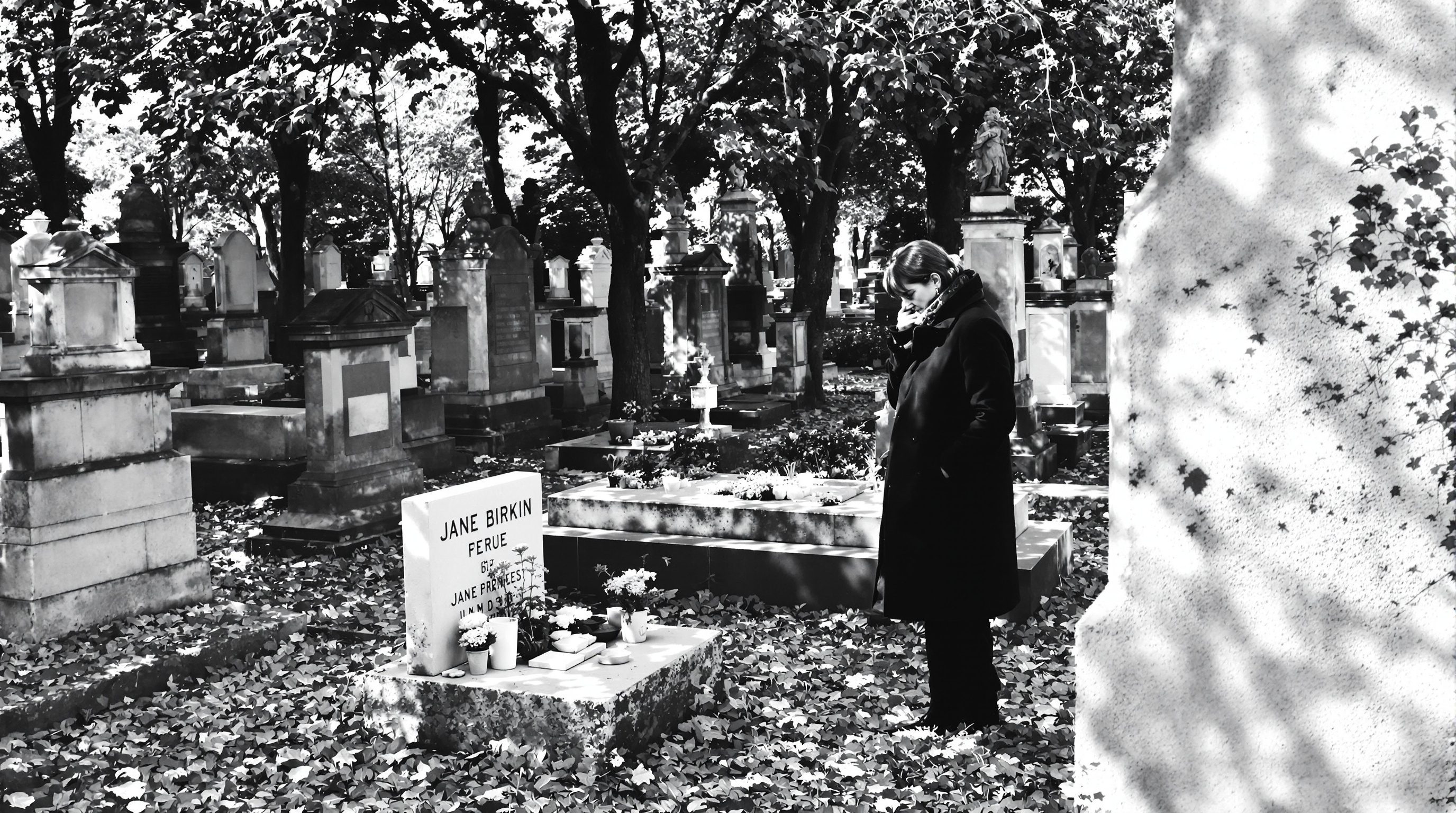 Plan pour localiser la tombe de Jane Birkin, Cimetière du Montparnasse, division 11 clairement indiquée