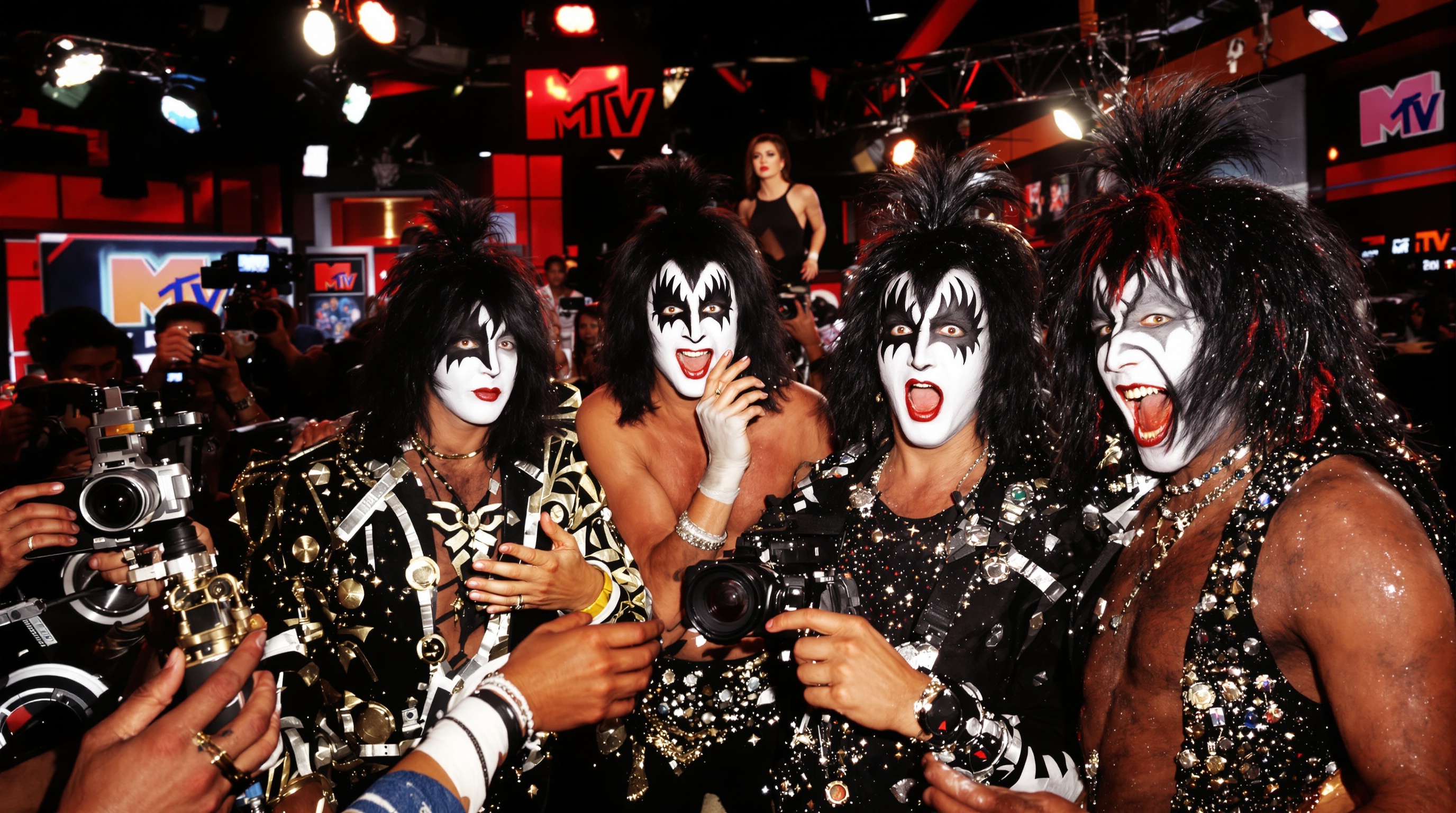 KISS retirant leur maquillage en direct sur MTV en 1983