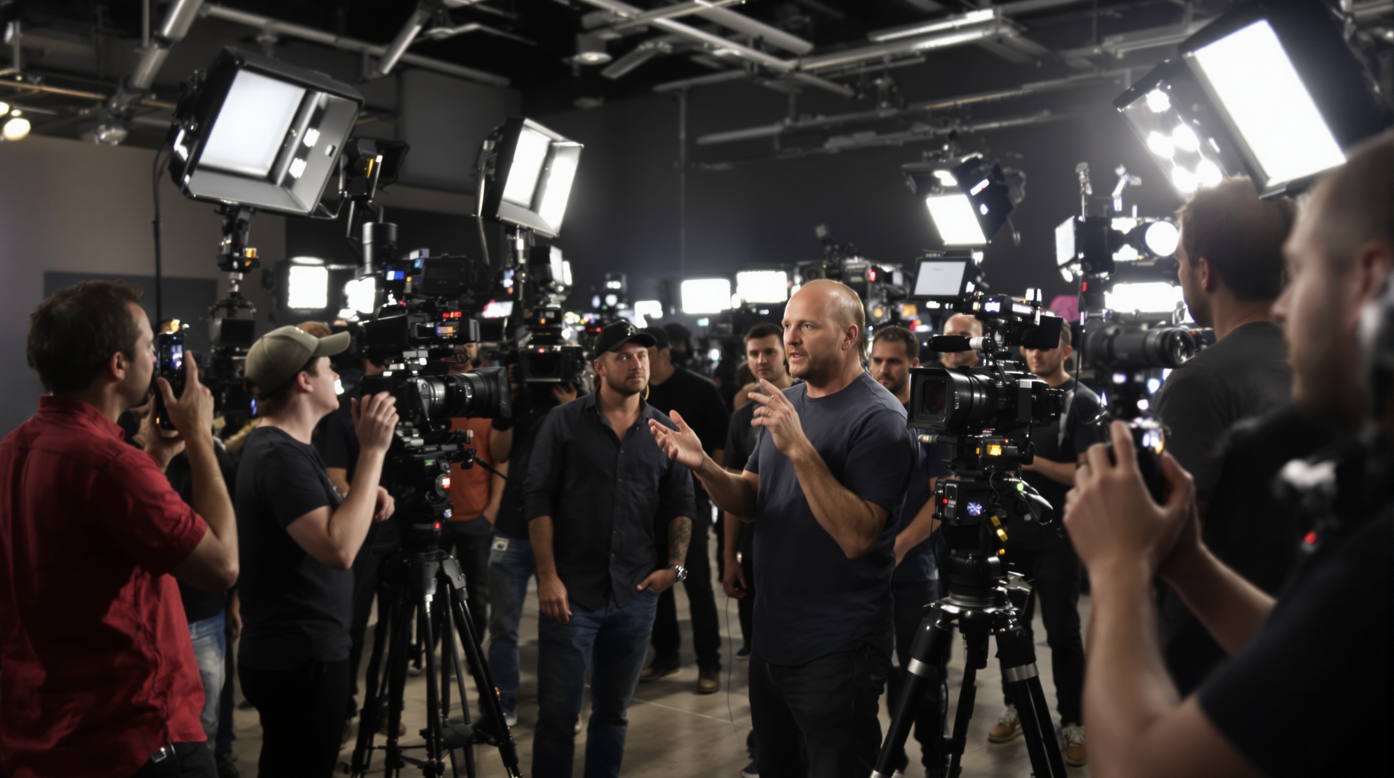 Lars Ulrich sur un plateau de cinéma pour la production d’un documentaire