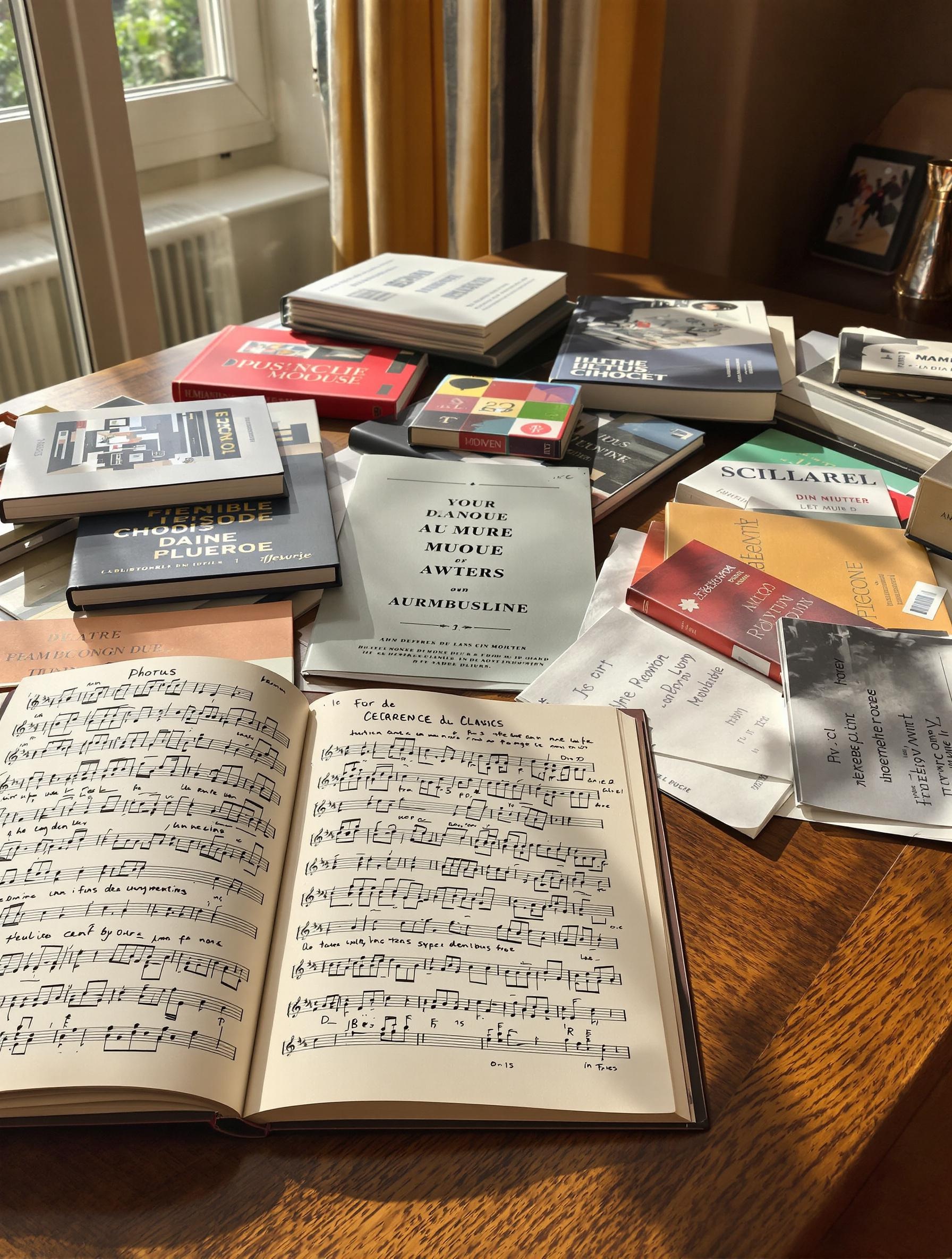 Sélection de livres variés et partitions classiques pour apprendre le solfège en solo
