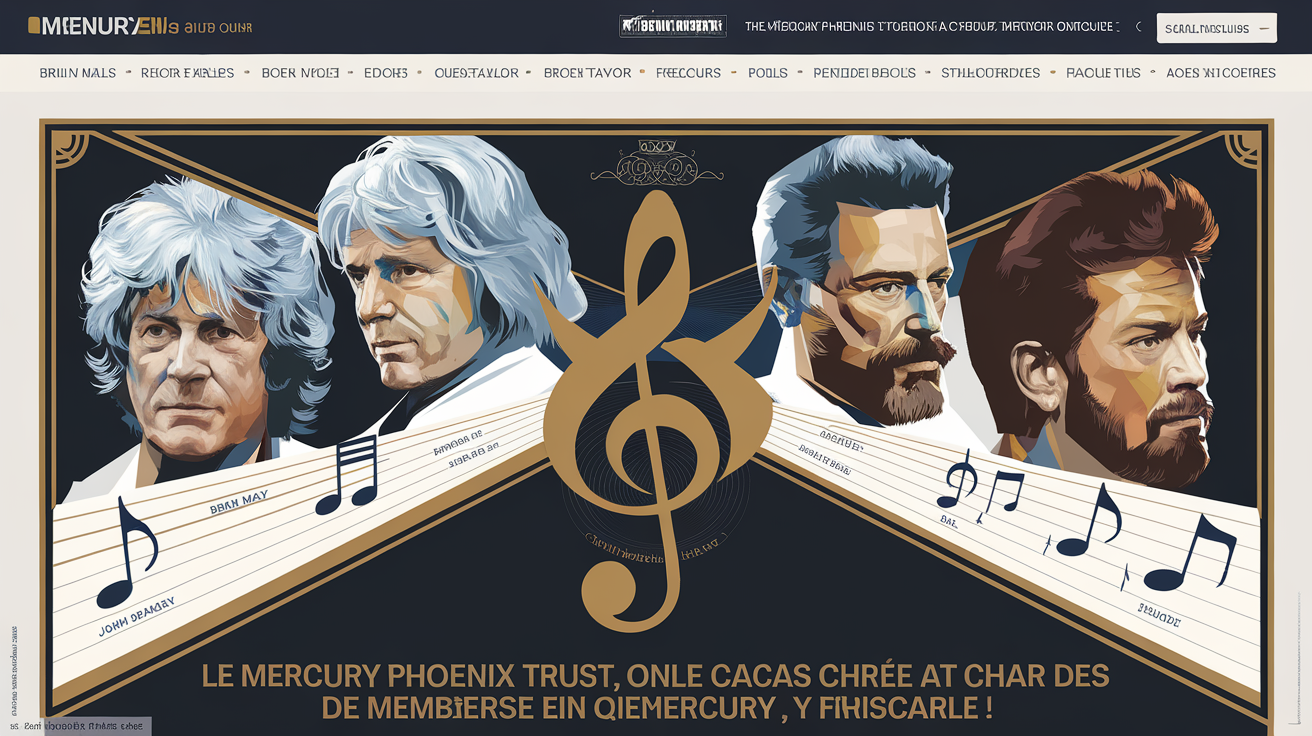 Logo Mercury Phoenix Trust - cause chère au cœur des membres de Queen, Deacon présent par son soutien initial