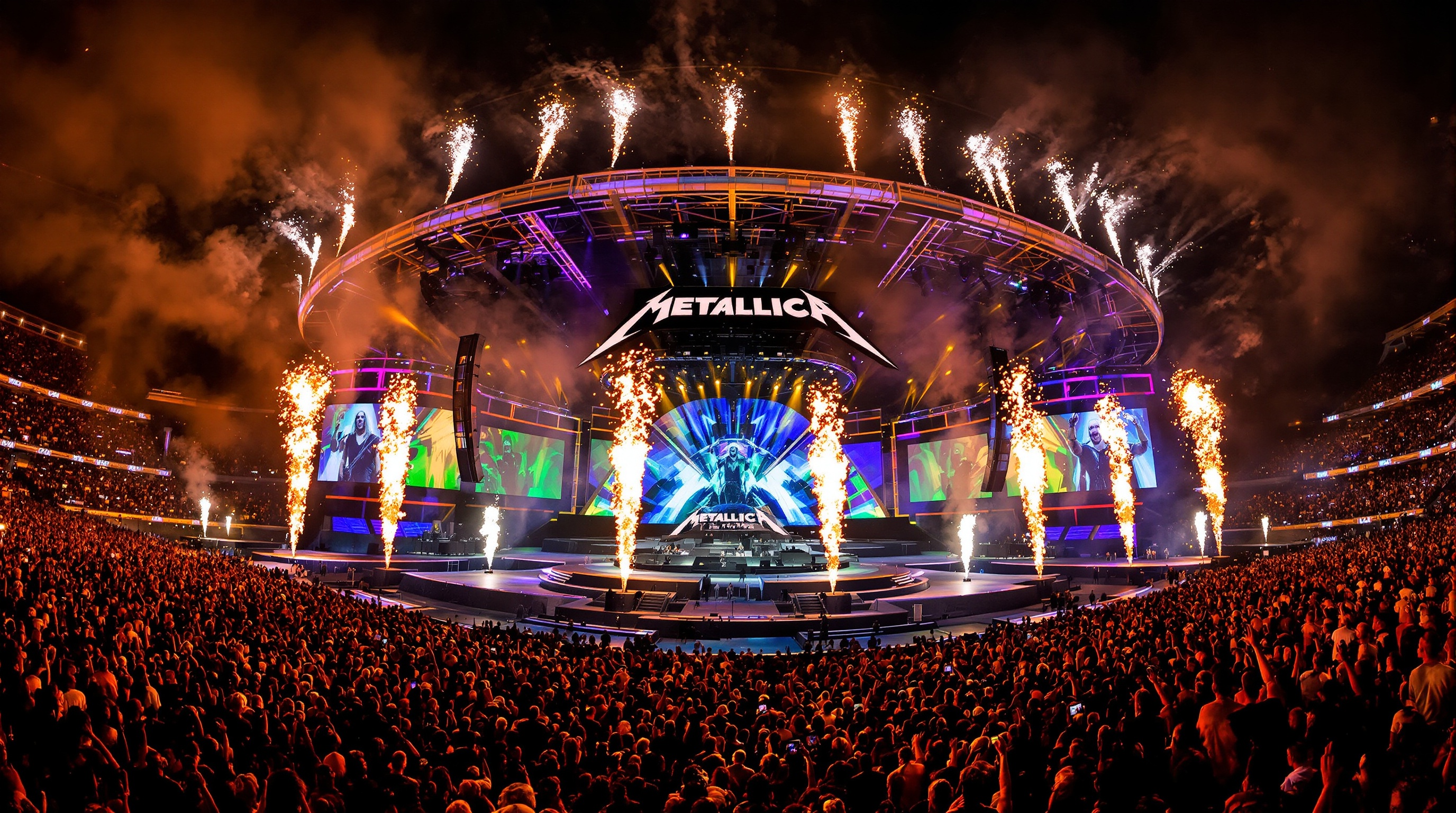 Metallica sur scène lors du M72 World Tour