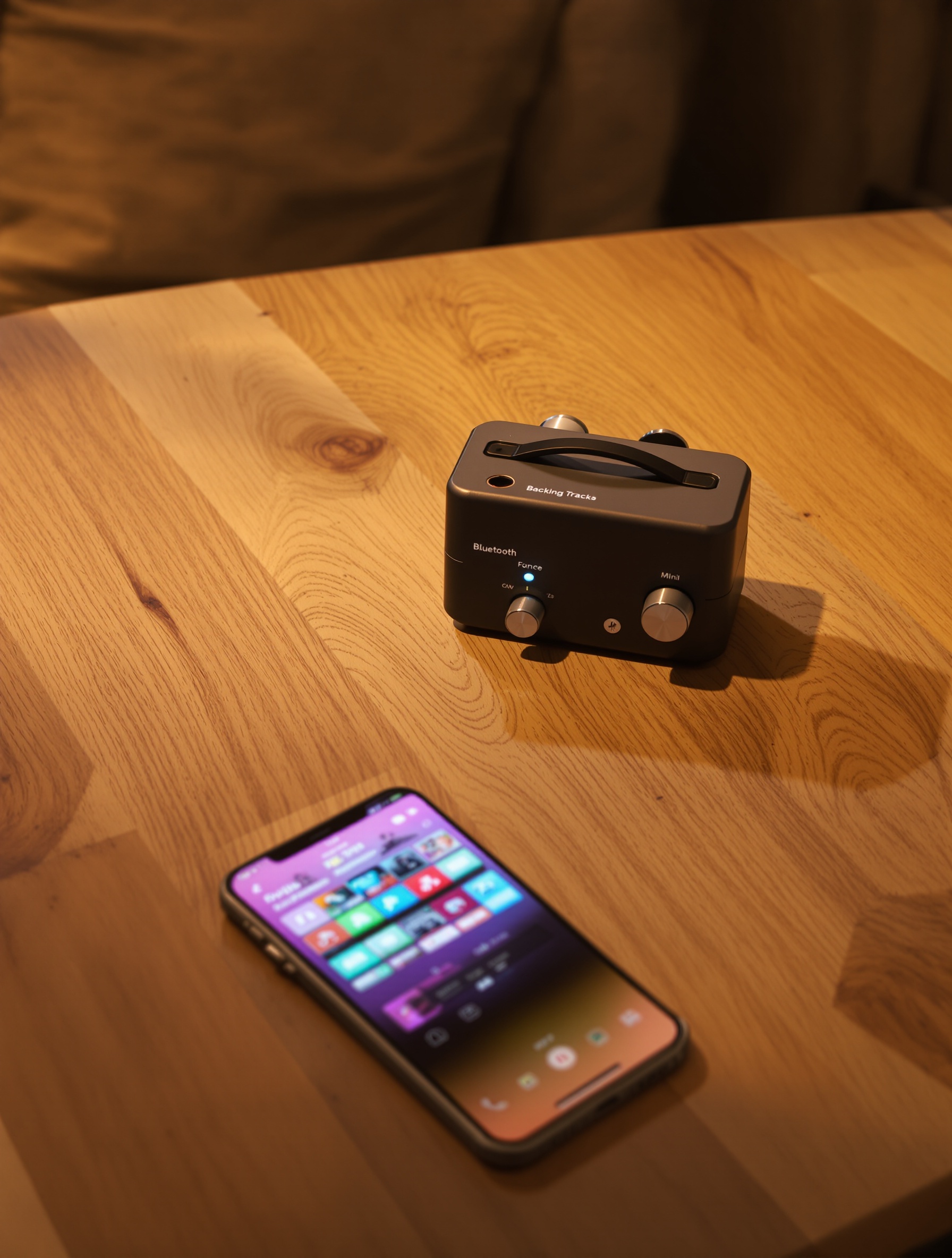 Mini-ampli moderne avec Bluetooth et appli de backing tracks