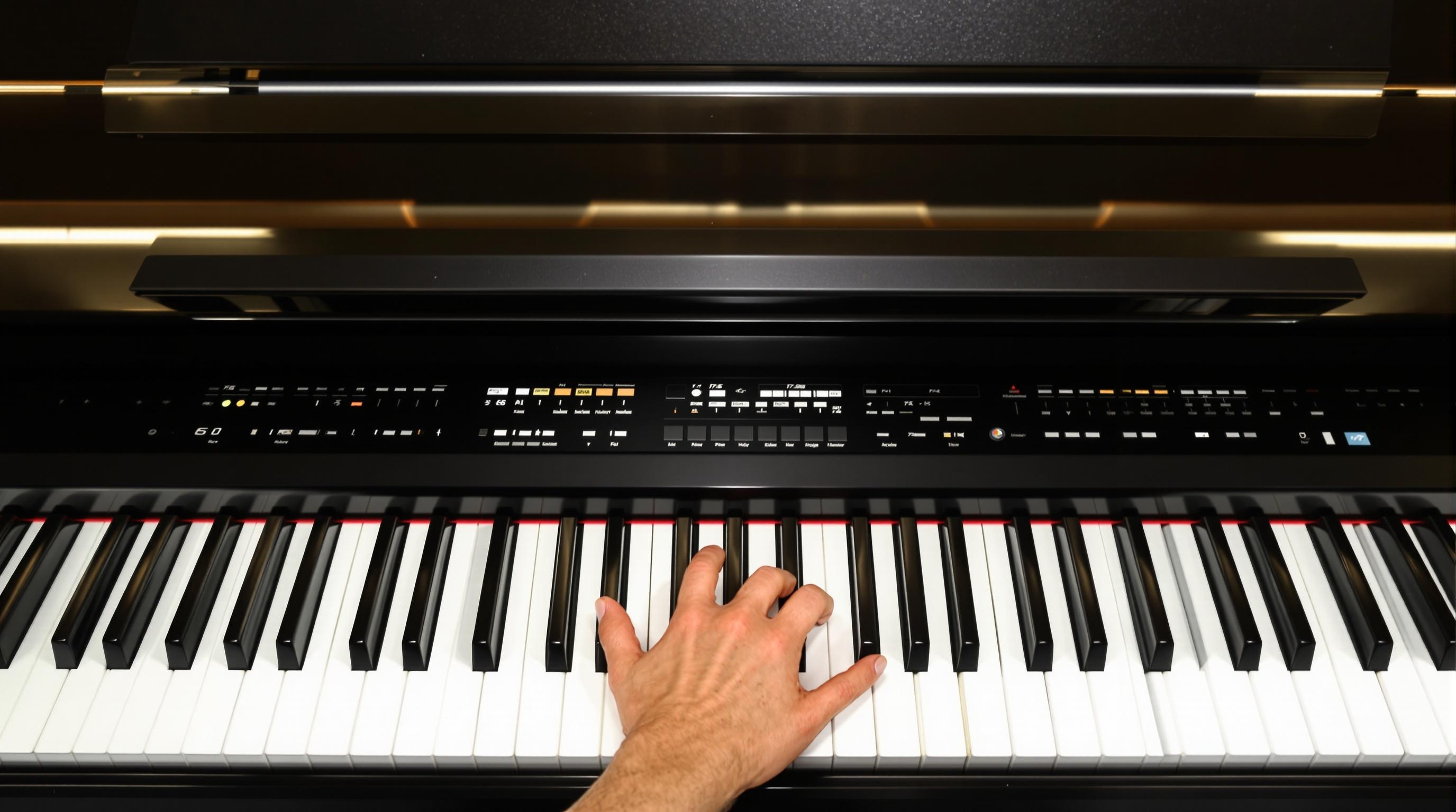 Piano numérique moderne avec différentes tailles de clavier (61, 76 et 88 touches)