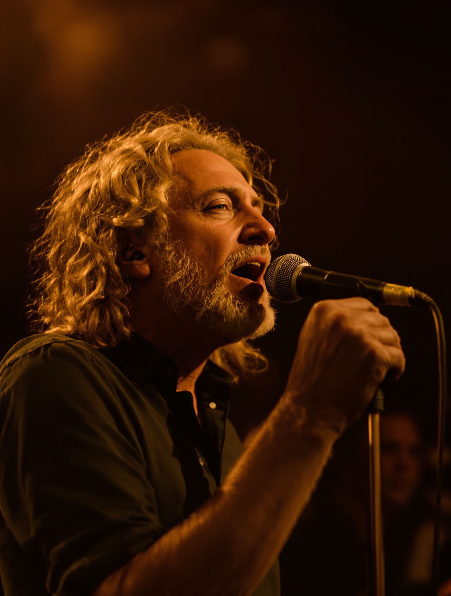 Robert Plant lors d'une performance intime avec Band of Joy