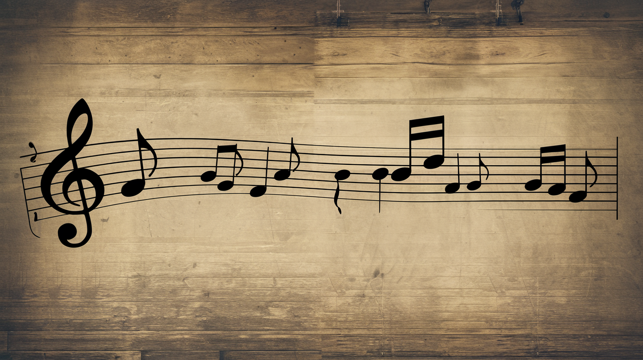 portée musicale clé de sol clé de fa bois ancien