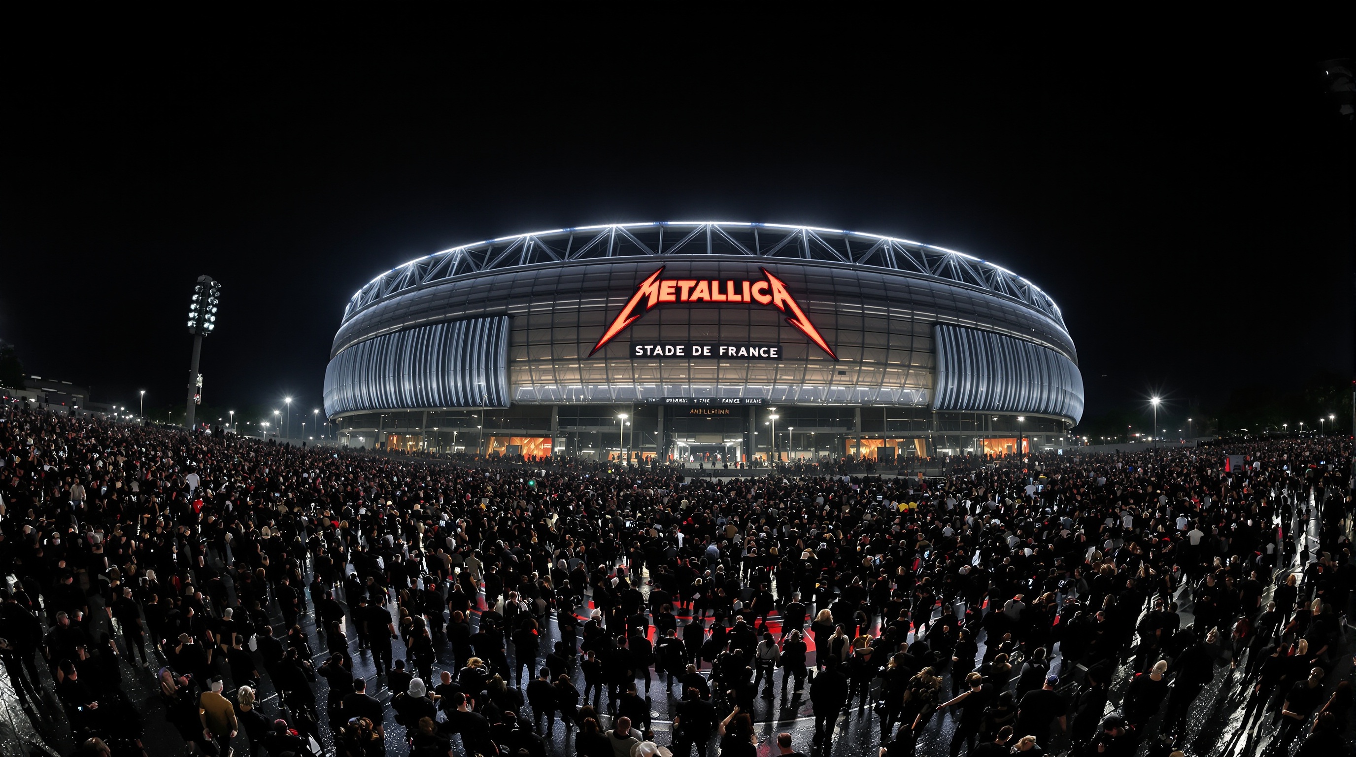 La foule quitte le Stade de France, énergie du concert Metallica encore vibrante dans la nuit