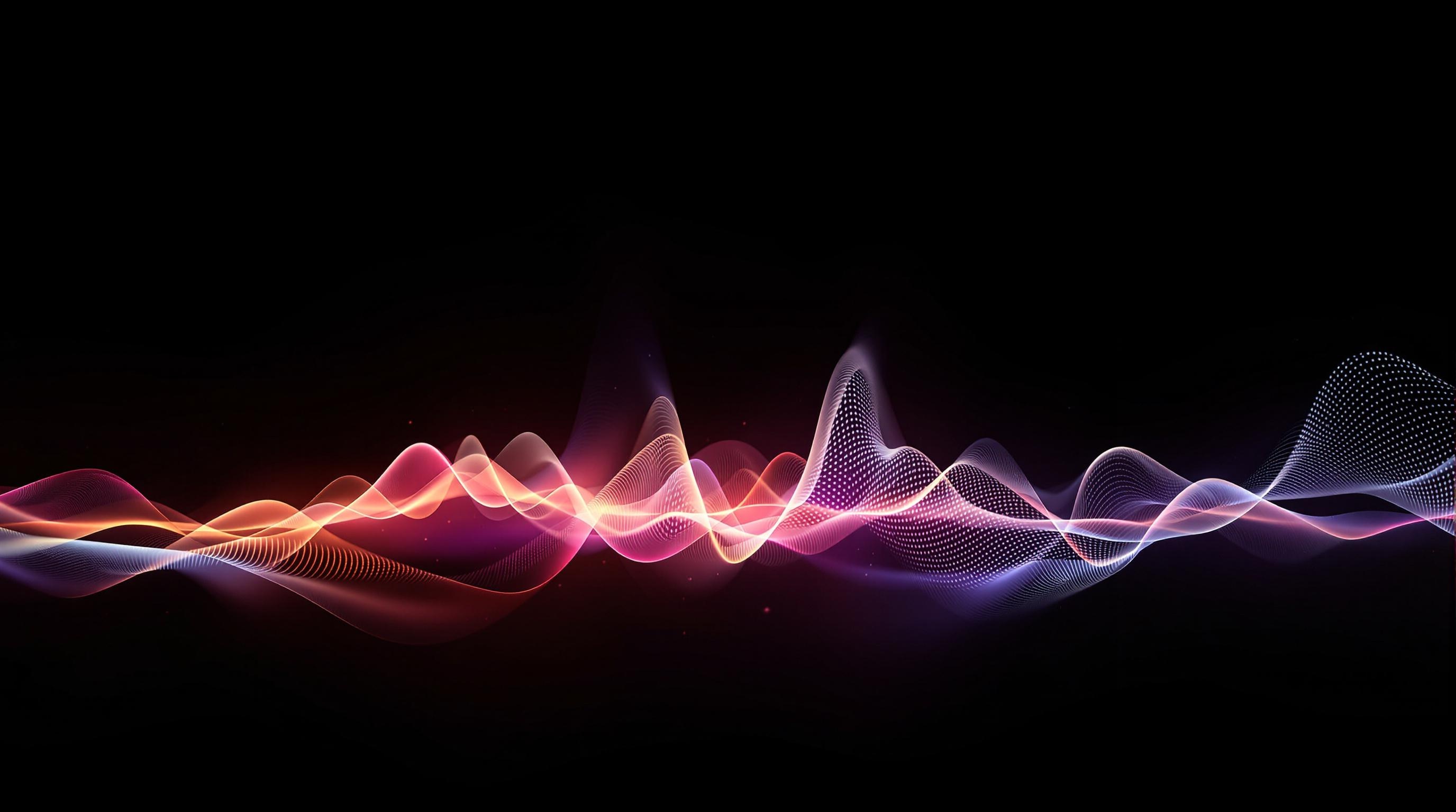 Spectre sonore stylisé émergeant du silence – invitation à écouter la matière sonore.