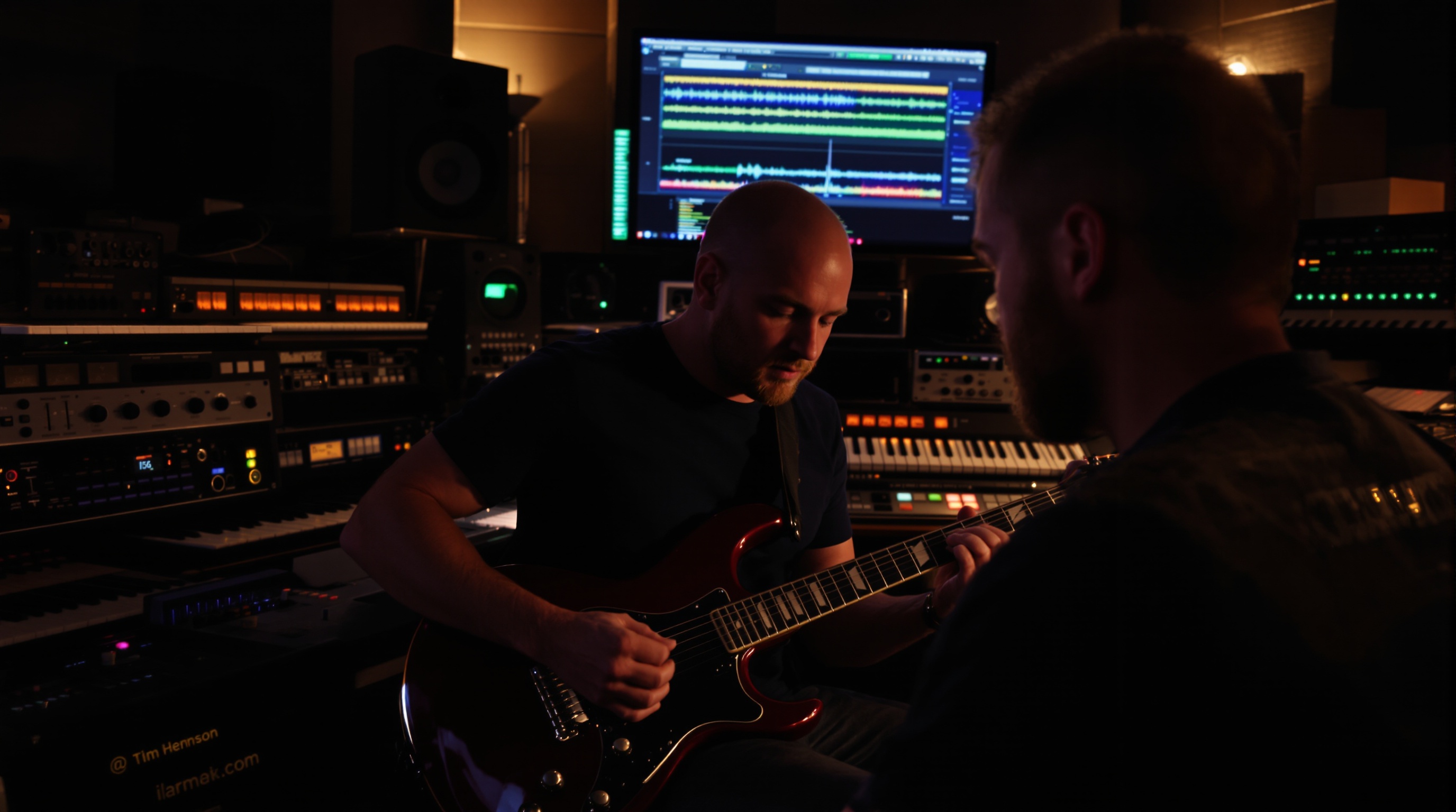 Tim Henson composant dans son studio moderne