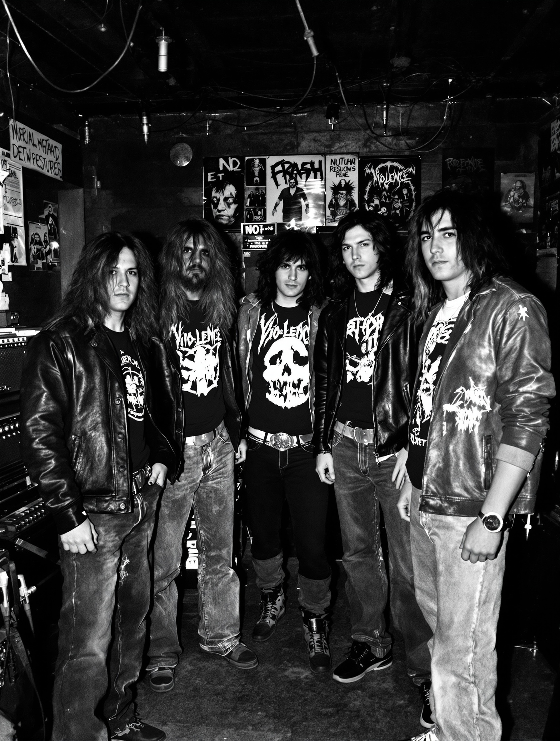 Photo ancienne du groupe Vio-lence – époque démo Bay Area
